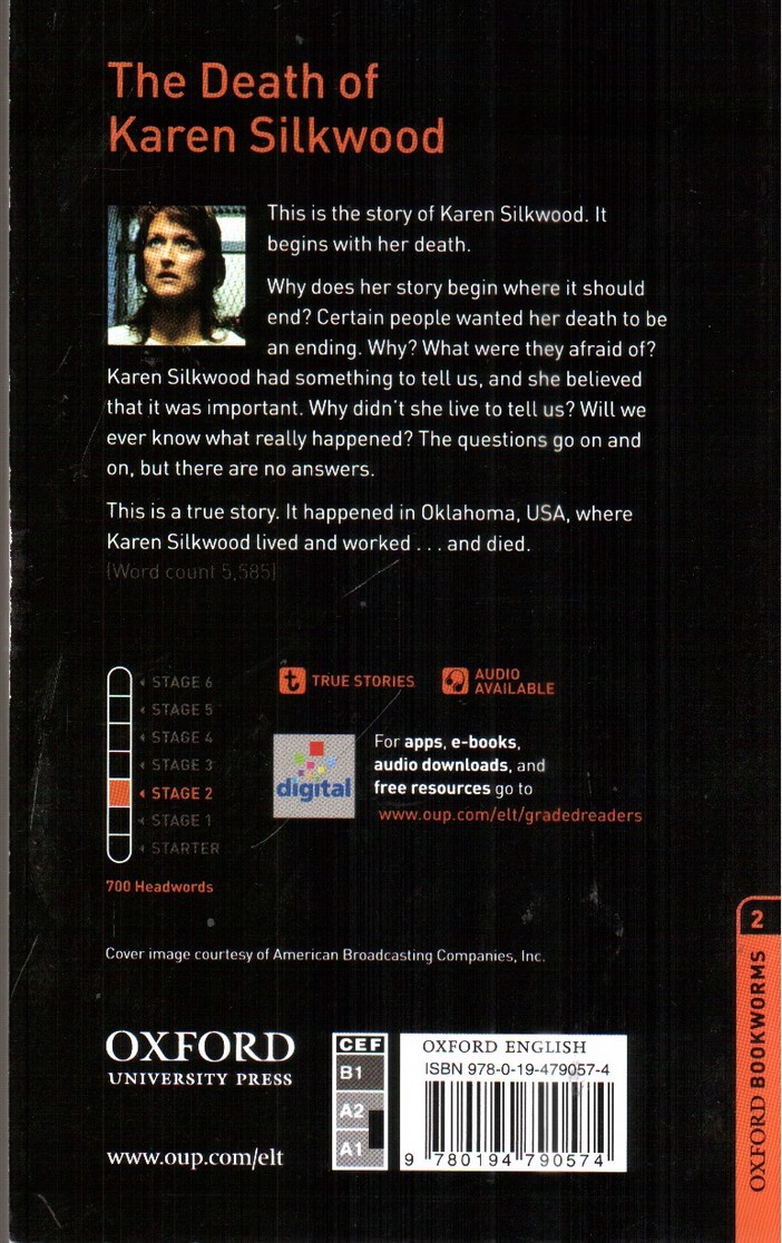 تصویر کتاب The Death Of Karen Silkwood (Oxford Bookworms 2) (داستان مرگ کارن سیلک وود)