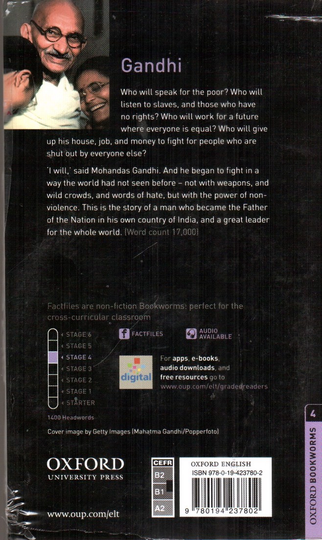 تصویر کتاب Gandhi (Oxford Bookworms 4 )