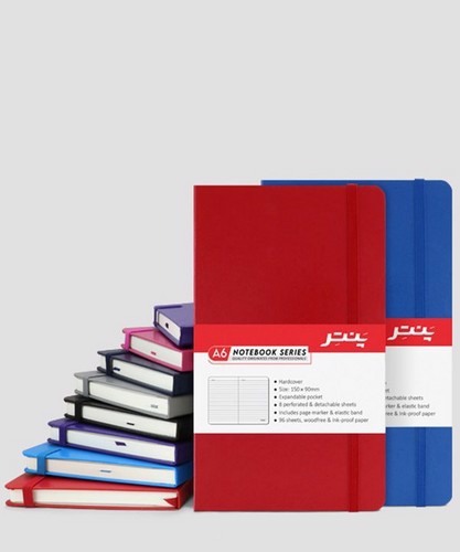 تصویر دفترچه یادداشت کش دار A5 پنتر