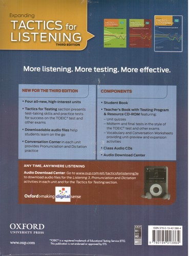 تصویر کتاب Expanding TACTICS for LISTENING (third edition)(With workbook‭)