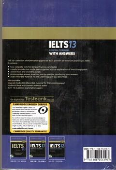 تصویر کتاب Cambridge English IELTS 13 ( general Training) ( with answers)