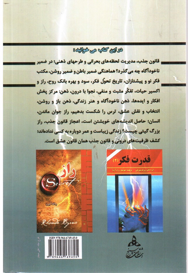 تصویر کتاب ضمیر ناخوداگاه و قانون جذب