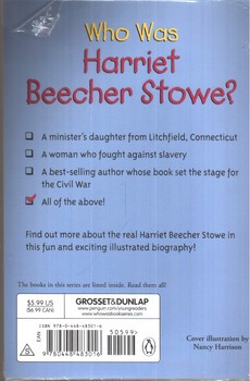 تصویر کتاب داستان هریت بچر استاو که بود Who Was Harriet Beecher Stowe