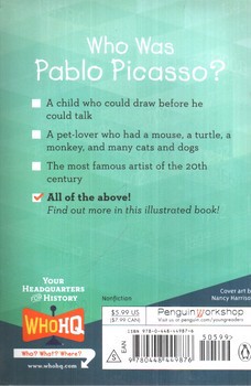 تصویر کتاب داستان پابلو پیکاسو که بود Who Was Pablo Picasso