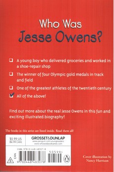 تصویر کتاب داستان جس اونز که بود Who Was Jesse Owens