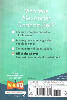 تصویر کتاب داستان الکساندر گراهام بل که بود Who Was Alexander Graham Bell