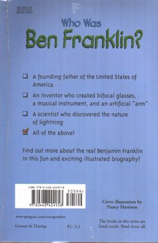 تصویر کتاب داستان بن فرانکلین که بود Who Was Ben Franklin