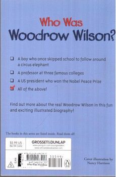تصویر کتاب داستان وودراو ویلسون که بود Who Was Woodrow Wilson