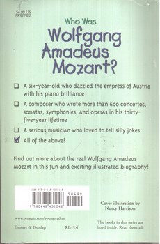 تصویر کتاب داستان موزارت که بود Who Was Wolfgang Amadeus Mozart