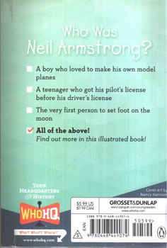 تصویر کتاب داستان نیل ارمسترانگ که بود Who Was Neil Armstrong