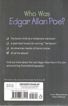 تصویر کتاب داستان ادگار الان پو که بود Who Was Edgar Allen Poe