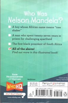 تصویر کتاب داستان نلسون ماندلا که بود Who WAs Nelson Mandela