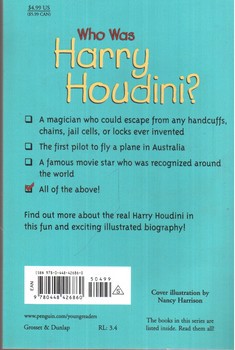 تصویر کتاب داستان هری هادینی که بود Who Was Harry Houdini