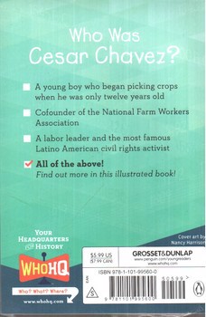 تصویر کتاب داستان سزار چاوز که بود Who Was Cesar Chavez