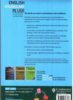 تصویر کتاب English Vocabulary In Use (Fourth Edition)(Pre - Intermediate And Intermediate