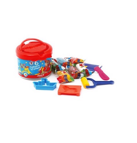 تصویر خمیر سطلی 6 رنگ آریا