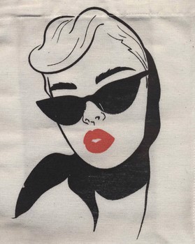 تصویر کیف پارچه ای 26*21 (طرح دختر)