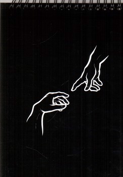 تصویر دفترچه مشکی شمشاد (رقعی) (سیمی) 