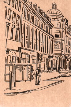 تصویر دفتر طراحی نیم روزان 80 برگ (کد 019) (نخودی) (دش نوت)