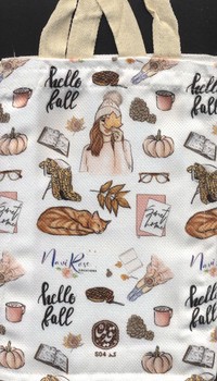 تصویر کیف پارچه ای قدیما (طرح دختر) (کد S04)