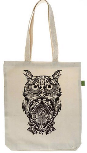 تصویر کیف پارچه ای (طرح جغد) 