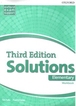 تصویر کتاب سولوشن المنتری  Solutions Elementary (With workbook) (third edition)