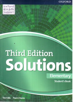 تصویر کتاب سولوشن المنتری  Solutions Elementary (With workbook) (third edition)