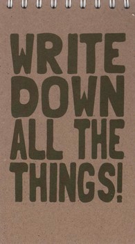 تصویر دفتر یادداشت خط دار سرو (write down all the things) (کد 999)