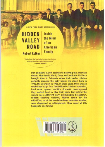 تصویر کتاب Hidden valley road (جاده پنهان در کوه)