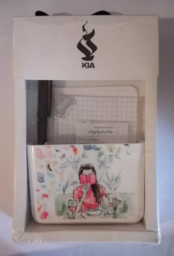 تصویر مجموعه هولدر مگنتی با جعبه (همراه خودکار و کاغذ یادداشت)