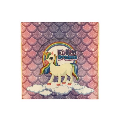 تصویر کاغذ یادداشت 9*9 کینگ (کد 2041) (طرح 4 - یونیکورن)