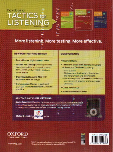 تصویر کتاب Developing TACTICS FOR LISTENING (third edition‭)