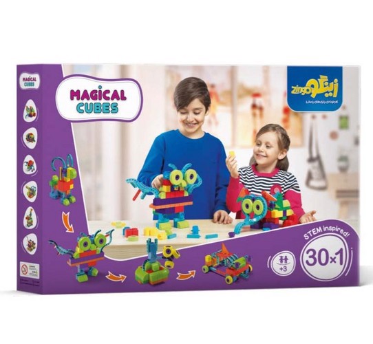 تصویر بازی فکری مکعب های جادویی (155 قطعه) (30*1)