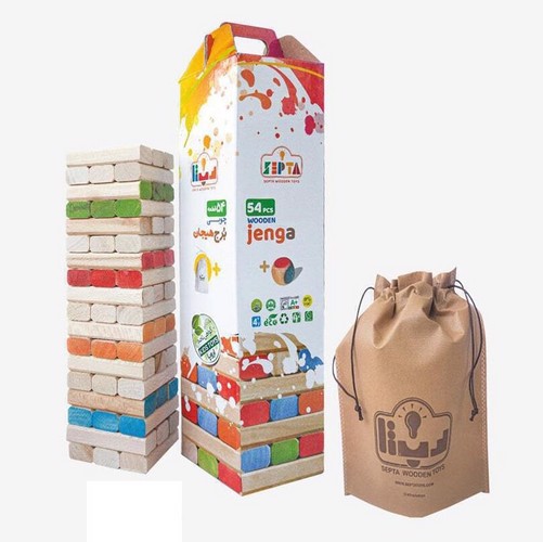 تصویر بازی فکری برج هیجان 54 قطعه رنگی 