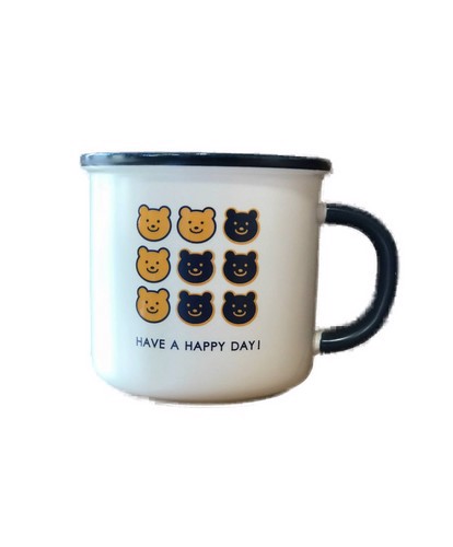 تصویر ماگ خرس ساده سرمه ای