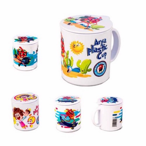 تصویر لیوان درب دار آریا کد 6020