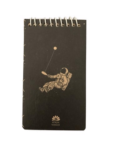 تصویر دفترچه یادداشت کرافت سیمی (طرح فضانورد) (فنر بالا)