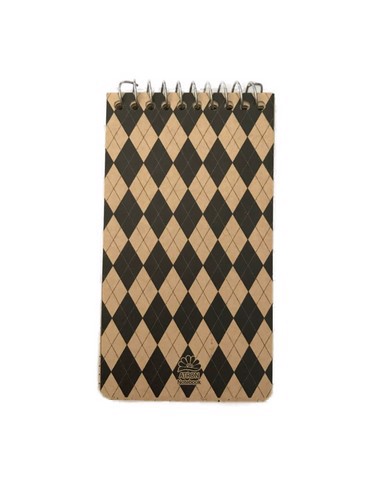 تصویر دفترچه یادداشت کرافت سیمی (طرح شطرنجی) (فنر بالا)