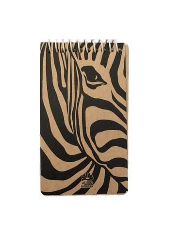 تصویر دفترچه یادداشت کرافت سیمی (طرح گورخر) (فنر بالا)