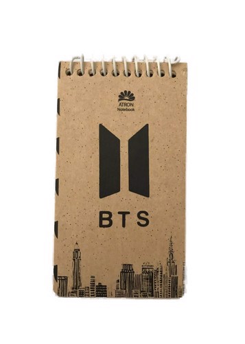 تصویر دفترچه یادداشت کرافت سیمی (طرح BTS) (فنر بالا)