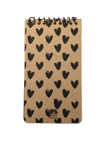 تصویر دفترچه یادداشت کرافت سیمی (طرح قلب) (فنر بالا)