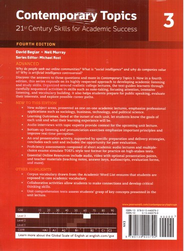 تصویر کتاب Contemporary Topics 3 (Fourth Edition‭)