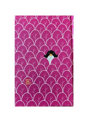 تصویر دفتر 100 برگ جلد سخت پیک فدک (طرح پنگوئن)