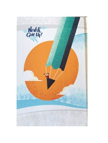 تصویر دفتر 100 برگ جلد سخت پیک فدک (طرح مداد 1)