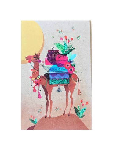 تصویر دفتر 100 برگ جلد سخت پیک فدک (طرح شتر)