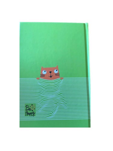 تصویر دفتر 100 برگ جلد سخت پیک فدک (طرح گربه)