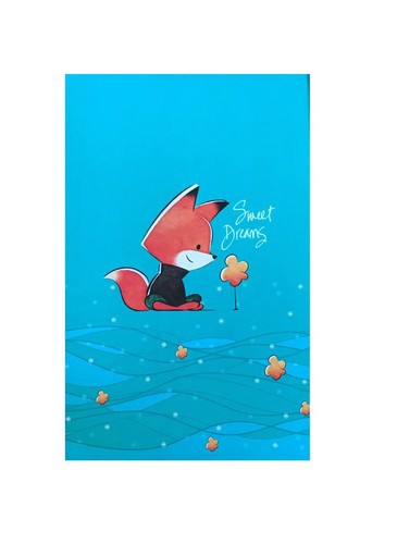 تصویر دفتر 100 برگ جلد سخت پیک فدک (طرح روباه)