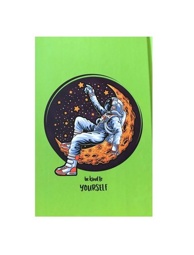 تصویر دفتر 100 برگ جلد سخت پیک فدک (طرح فضانورد)