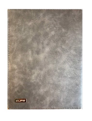 تصویر کلاسور 26 سوراخ چرم کلیپس کد 015 (طوسی تیره)