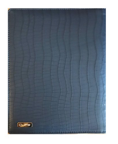 تصویر کلاسور 26 سوراخ چرم کلیپس کد 015 (مشکی پوست ماری)